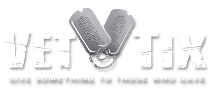 VetTix logo for ticket donation partnership at Fear Overload Scream Park